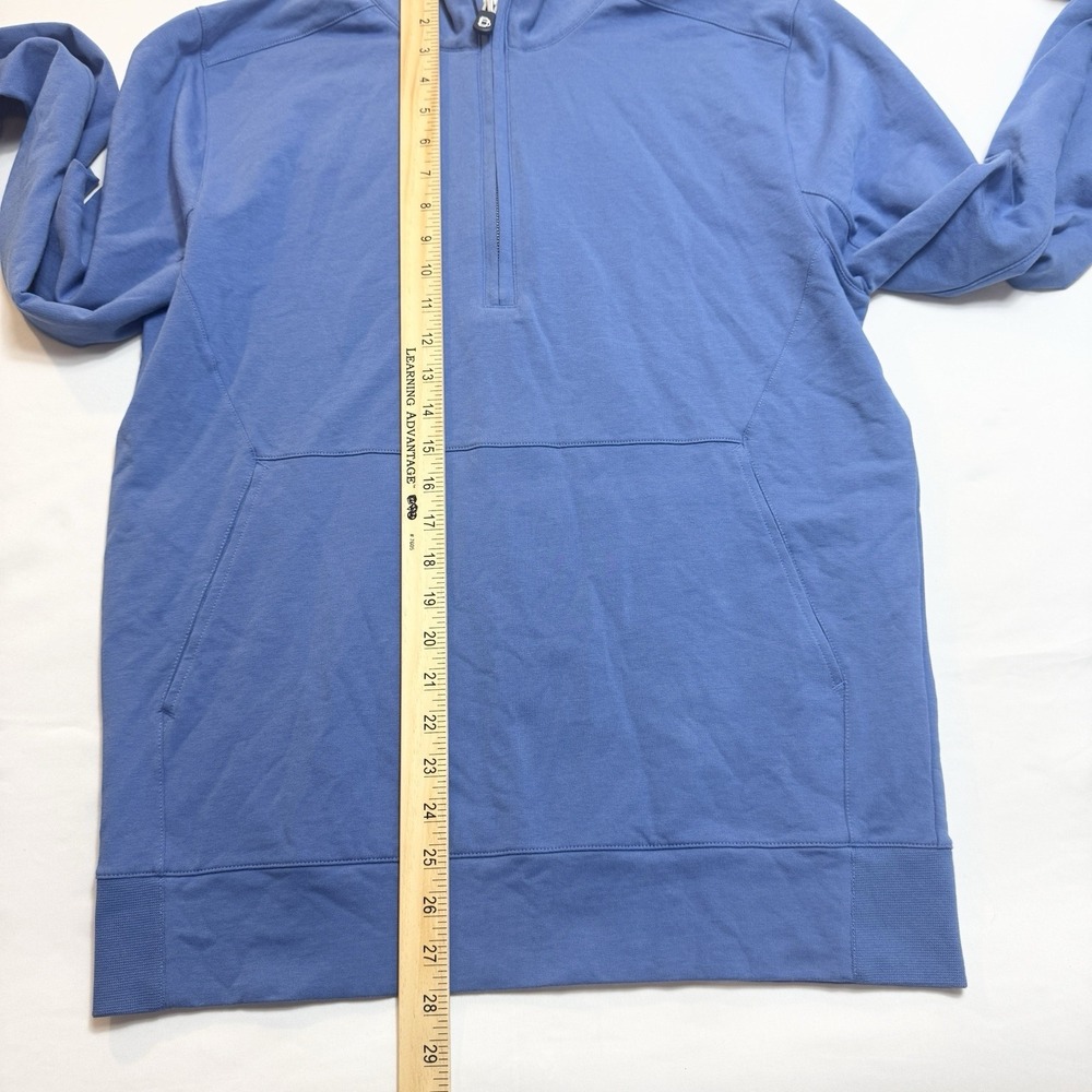 B Draddy Russel 1/4 Zip Pullover Mens M Pima Cotton Blue Golf Stretch Casual - Picture 9 of 10